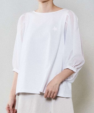 ボリュームシアースリーブTシャツ