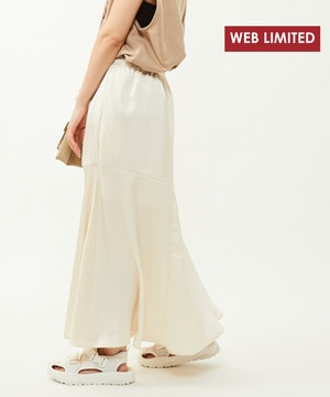 【WEB LIMITED】MERMAID LINE SATIN SKIRT