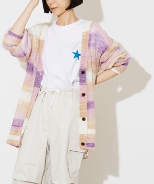 GRADATION SHEER KNIT CARDIGAN