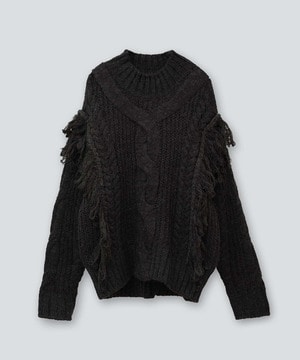 FRINGE CABLE OVERKNIT