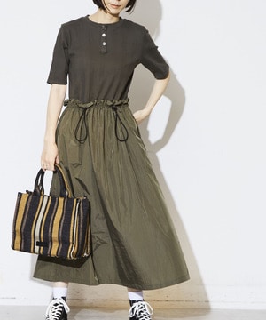 HALFSLEEVE RIB DOCKING DRESS
