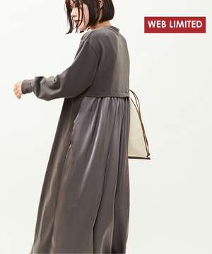 【WEB LIMITED】BACK GATHER SWEAT DRESS