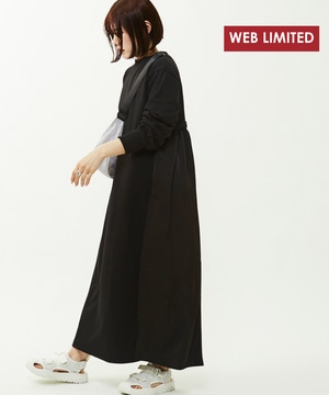 【WEB LIMITED】BACK GATHER SWEAT DRESS