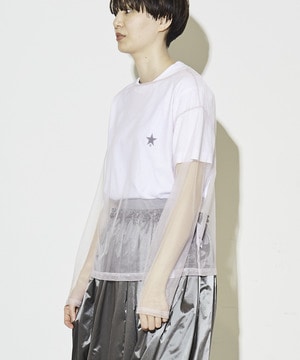 TULLE SHEER PULLOVER