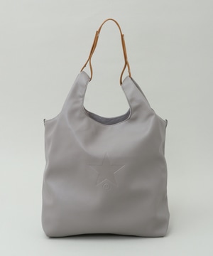FAKE-LEATHER 2WAY SHOPPING BAG