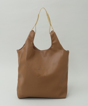 FAKE-LEATHER 2WAY SHOPPING BAG