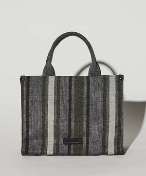 STRIPE SQUARE TOTEBAG