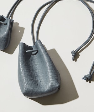ECO-LEATHER DRAWSTRING MINI BAG（M）