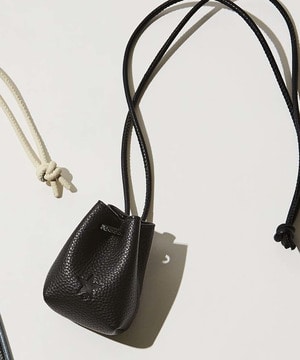ECO-LEATHER DRAWSTRING MINI BAG（S）