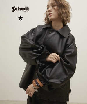【オルソモールジャパン株式会社×Schott】LAMB LEATHER JACKET