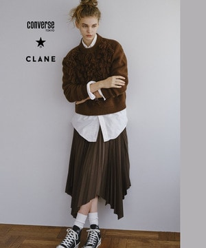 【オルソモールジャパン株式会社 × CLANE】STAR CUT PLEATED SKIRT