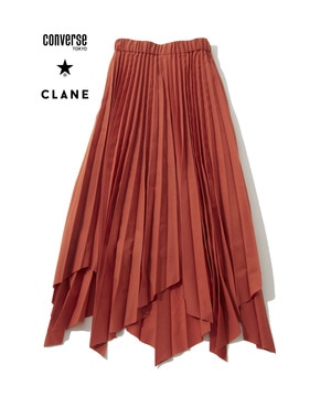 【オルソモールジャパン株式会社 × CLANE】STAR CUT PLEATED SKIRT
