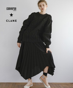 【オルソモールジャパン株式会社 × CLANE】STAR CUT PLEATED SKIRT