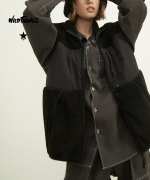 【オルソモールジャパン株式会社 × WILD THINGS】FLUFFY BOA STAR PATCH VEST