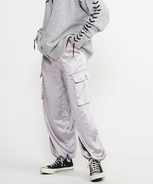 SATIN CARGO EASY PANTS