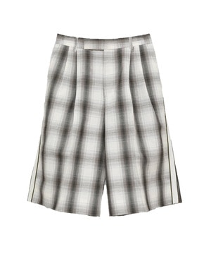 【SET UP】SIDE LINE TUCK HALF PANTS