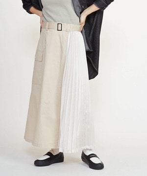 PLEATS MILITARY CARGO SKIRT