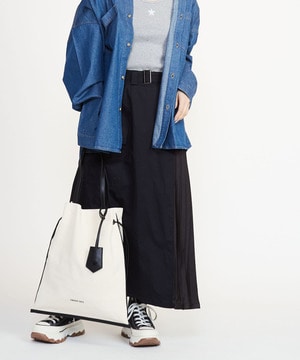 PLEATS MILITARY CARGO SKIRT