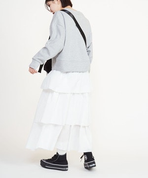 ASYMMETRY TIERED SKIRT