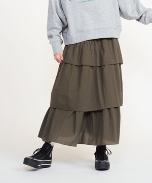 ASYMMETRY TIERED SKIRT