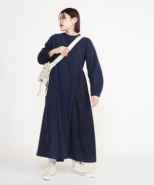 GATHER PLEATS DOCKING DRESS