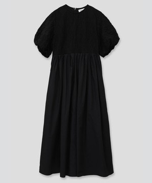 PUFFSLEEVE JACQUARD DOCKING DRESS
