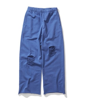 【SET UP】DAMAGED SWEAT WIDE PANTS