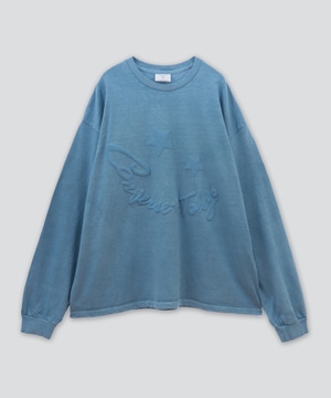 PIGMENT DYE CRUSHEDFOAM PRINT FACE TEE
