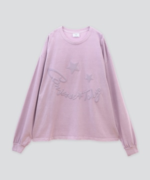 PIGMENT DYE CRUSHEDFOAM PRINT FACE TEE