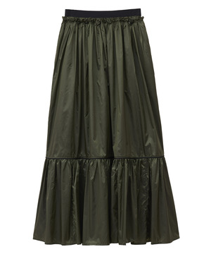 GATHER PIPING FLARE SKIRT