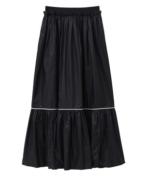 GATHER PIPING FLARE SKIRT