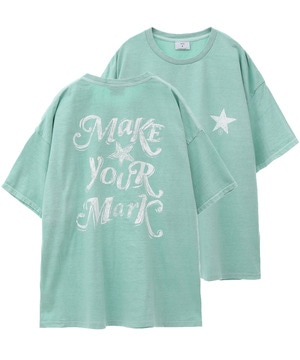 【MAKE YOUR MARK】PIGMENT DYE BACK PRINT TEE