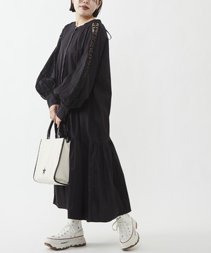 【STAR★LACE】2WAY VOLUME-SLEEVE DRESS