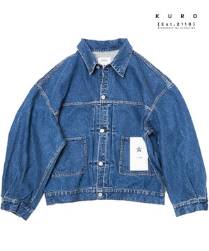 【オルソモールジャパン株式会社×KURO】DENIM JACKET WASHED (UNISEX)