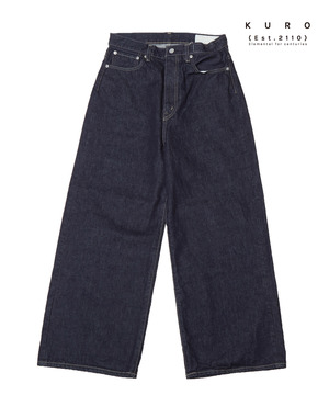 【オルソモールジャパン株式会社×KURO】WIDE DENIM PANTS/ONEWASH (UNISEX)