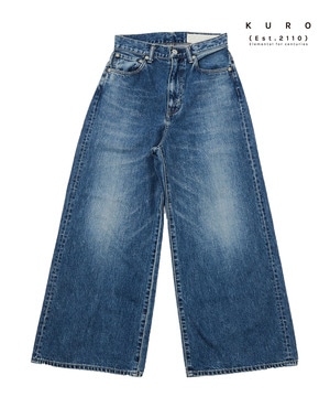 【オルソモールジャパン株式会社×KURO】WIDE DENIM PANTS/WASHED（WOMEN'S）