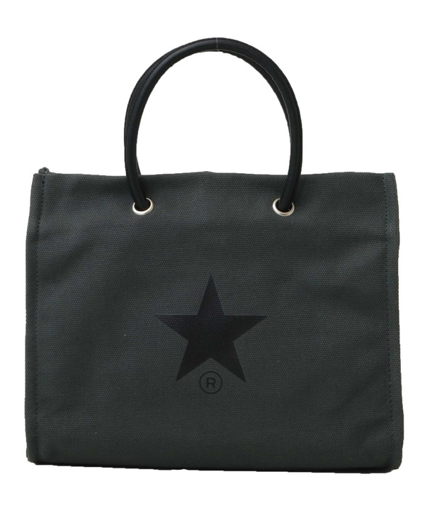STAR★ LOGO CANVAS SHOPPER TOTE BAG 詳細画像 チャコールグレー 1